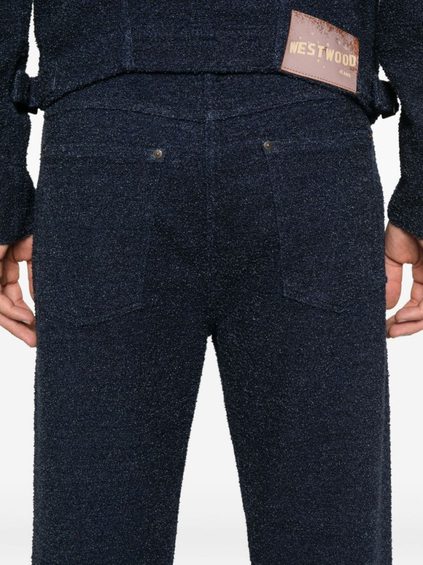 Vivienne Westwood Textured Deep Blue Trousers