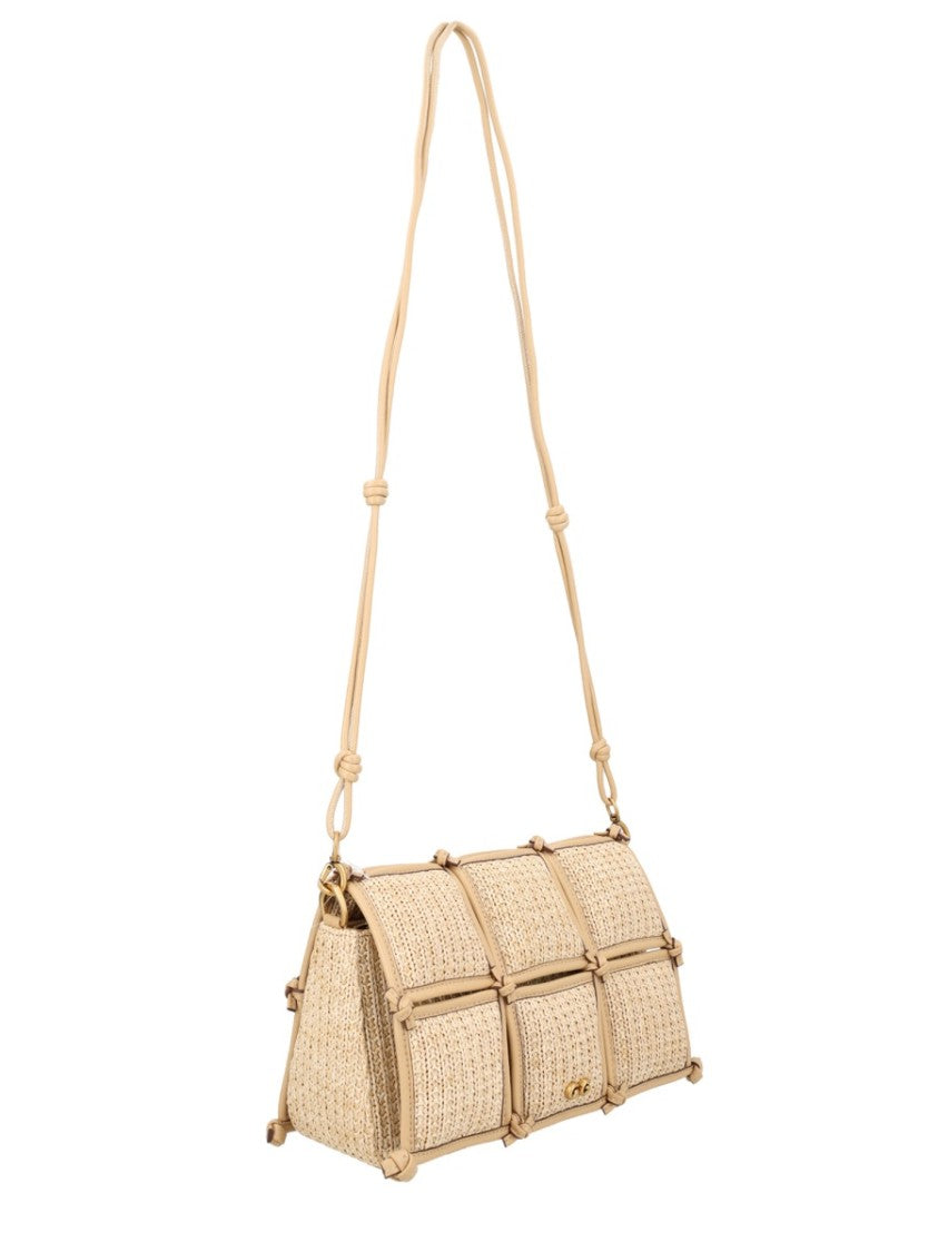 Cult Gaia Gaia Puff Woven Raffia Shoulder Bag