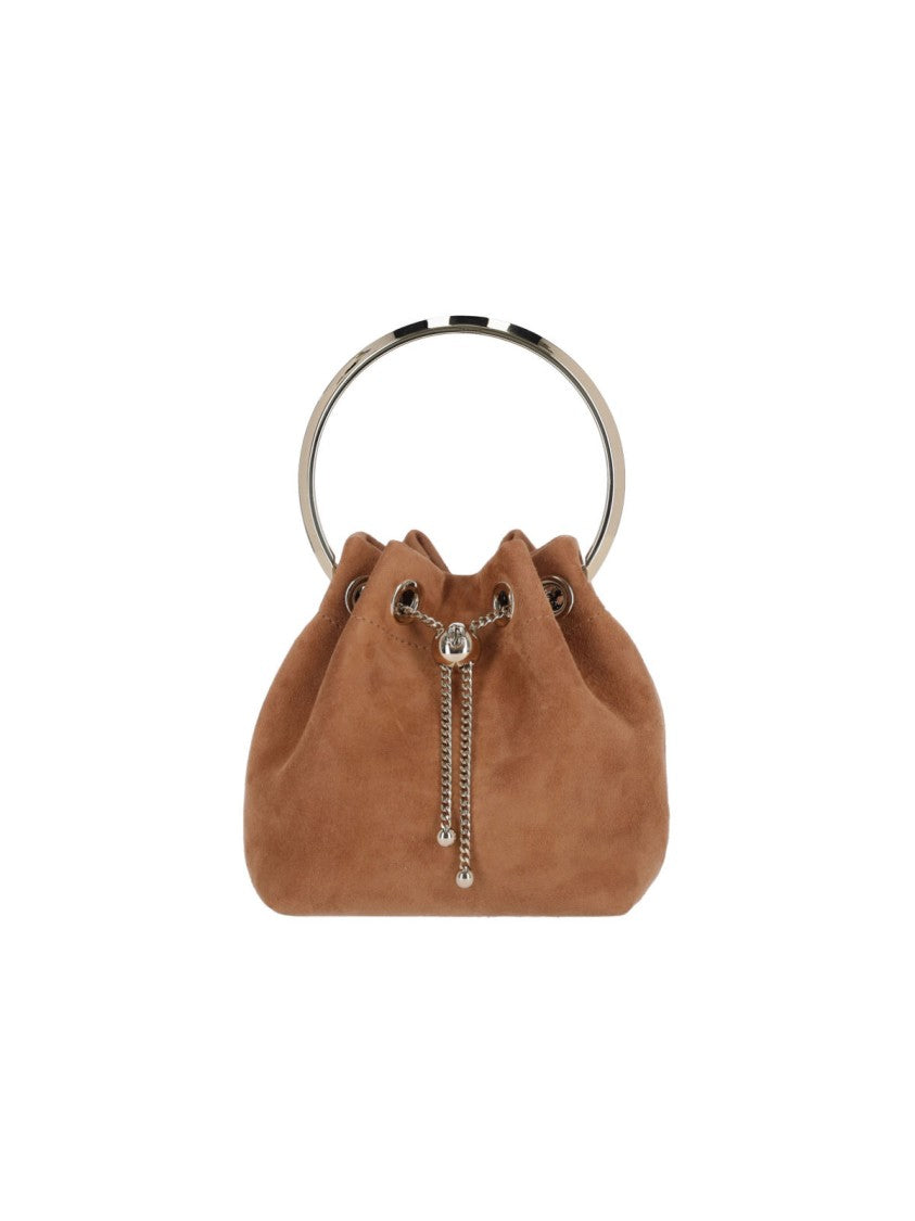 Jimmy Choo "Bon Bon" Mini Bucket Bag – Brown