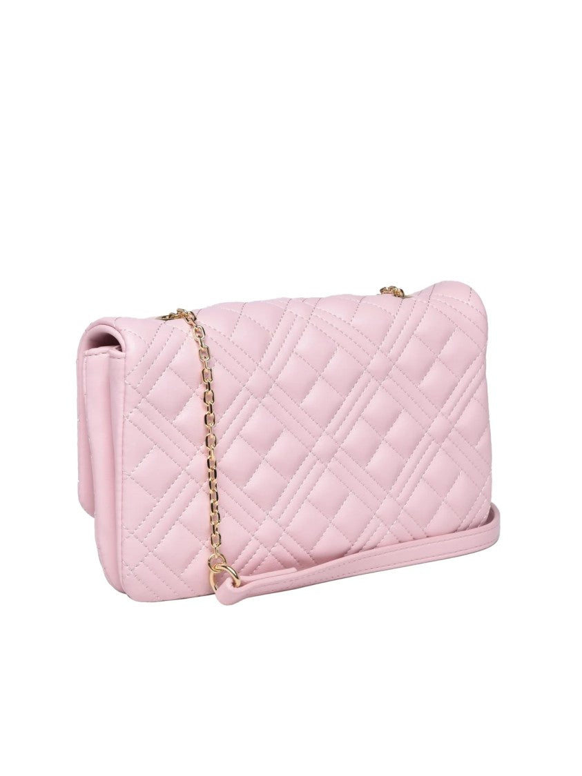 Love Moschino Pink Polyurethane Quilted Shoulder Bag