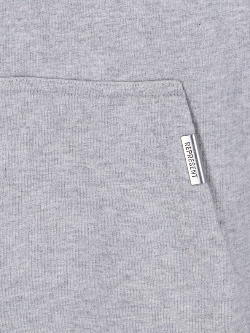 Represent Hooded Sweatshirt In Grey Cotton
