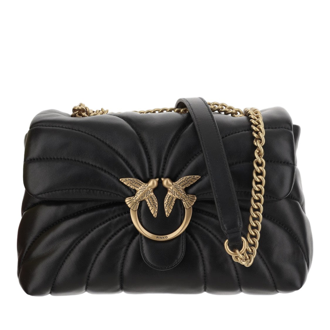 Pinko Quilted Nappa Leather Classic Love Puff Butterfly Bag
