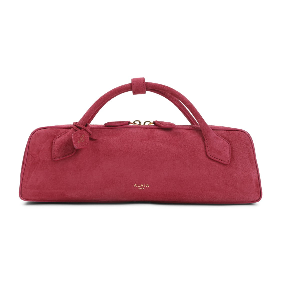 Alaïa Framboise Goat Leather Teckel Suede Clutch Shoulder Bag