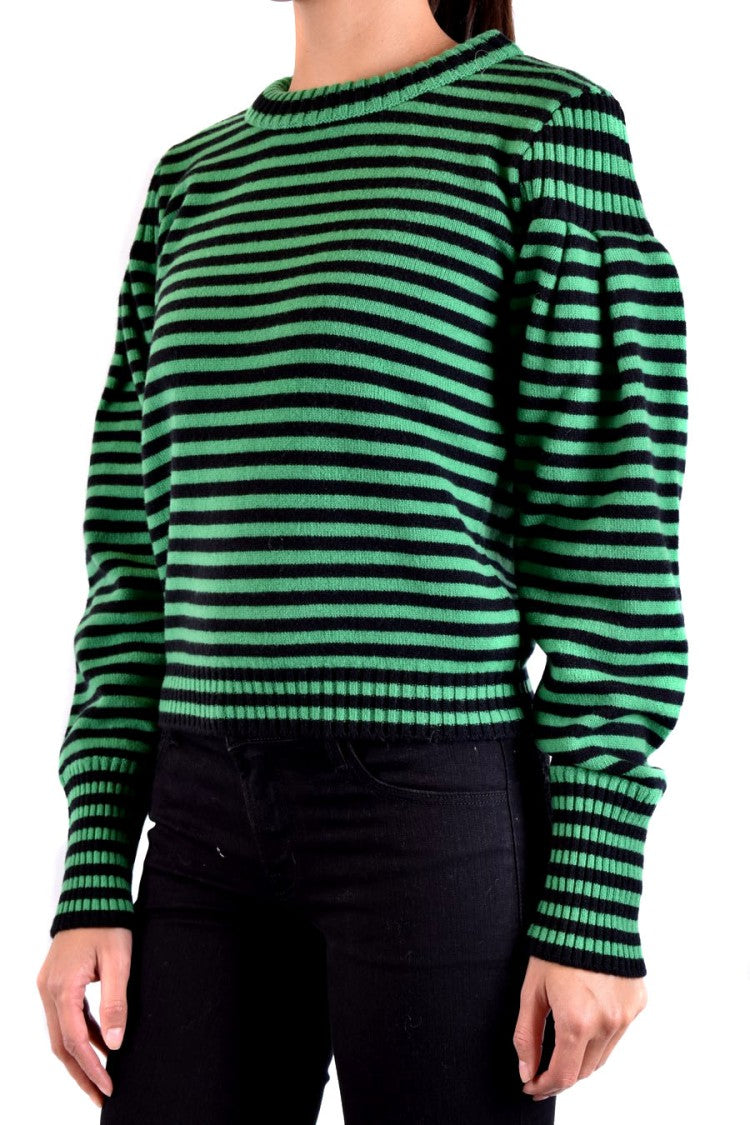 Philosophy Di Lorenzo Serafini Multicolor Striped Sweater With Puffed Sleeves