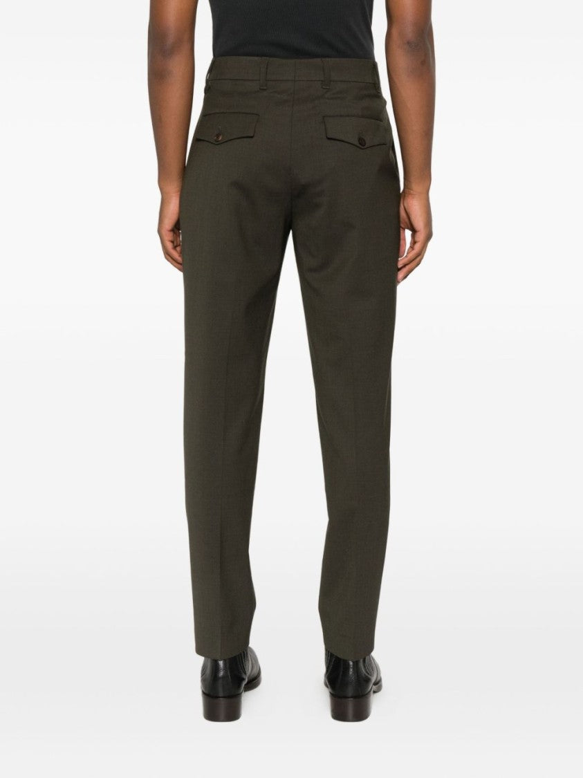 Jacquemus Deep Muted Green Trousers With Tailored Fit