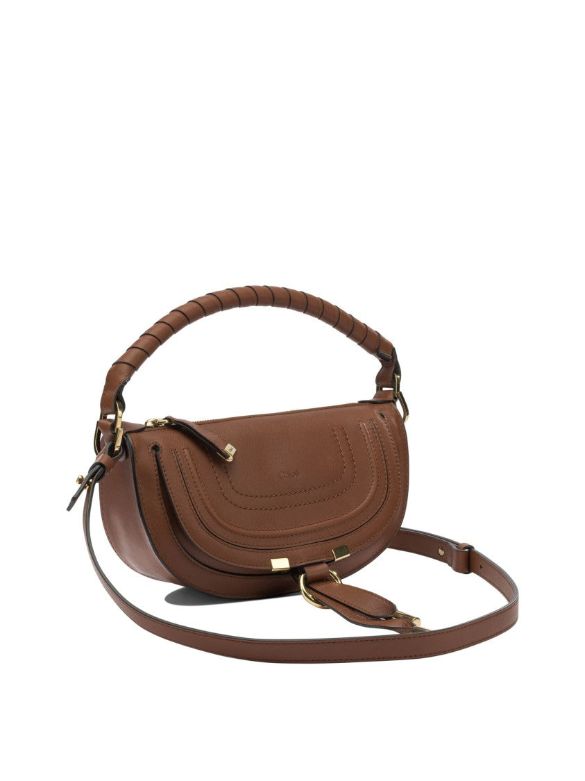 Chloé Compact Shoulder Bag With Saddle Stitching