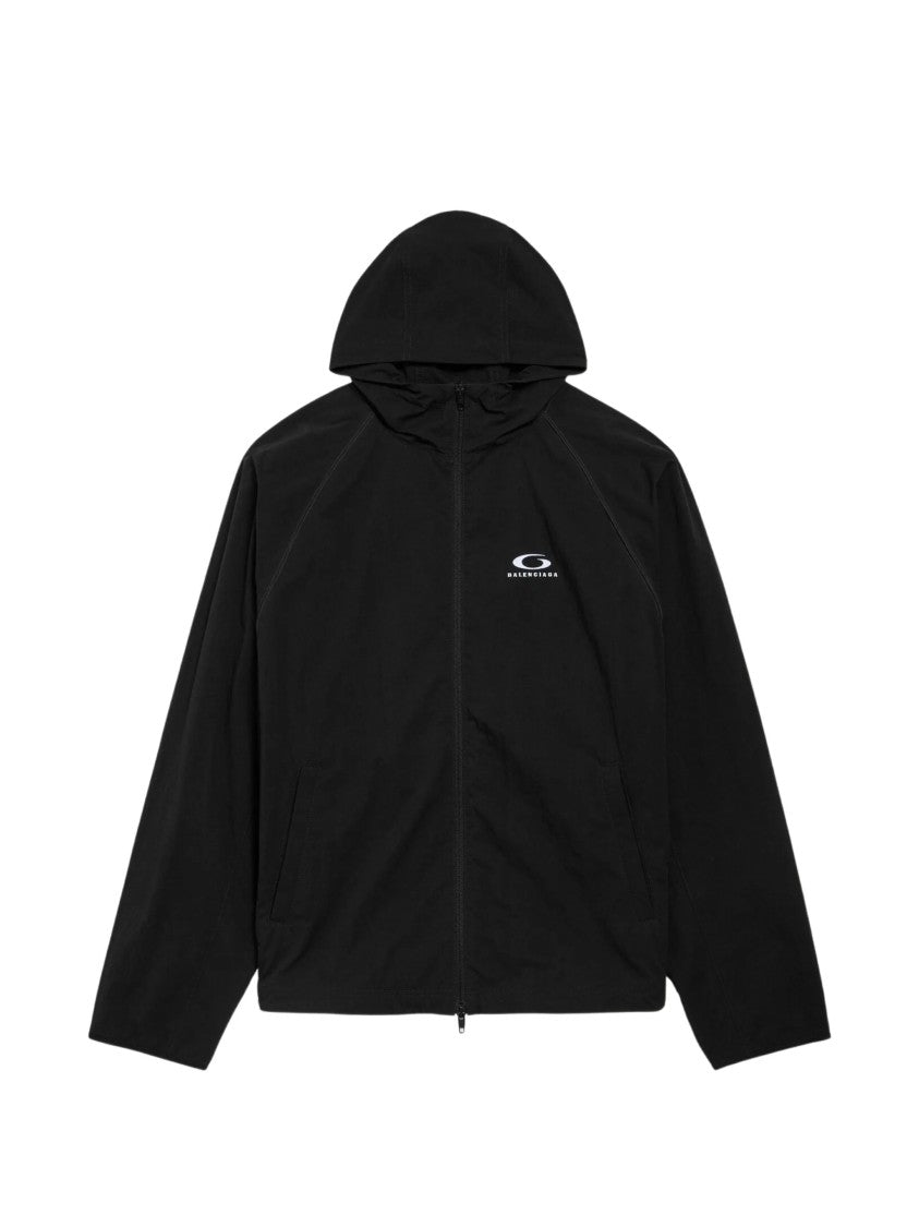 Balenciaga Black Technical Minimalist Full-Zip Jacket