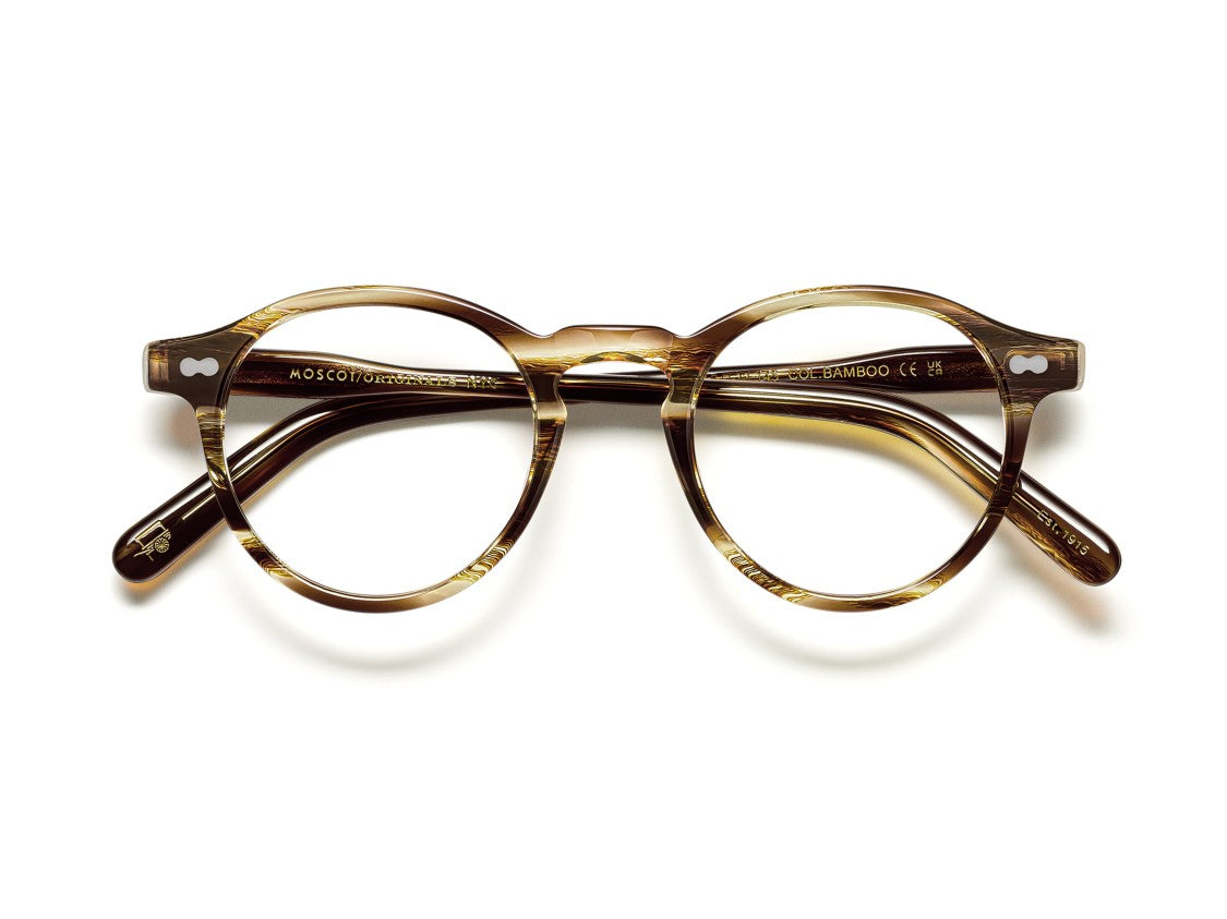 Moscot Tortoiseshell Or-Mil-O Translucent Round Eyeglasses