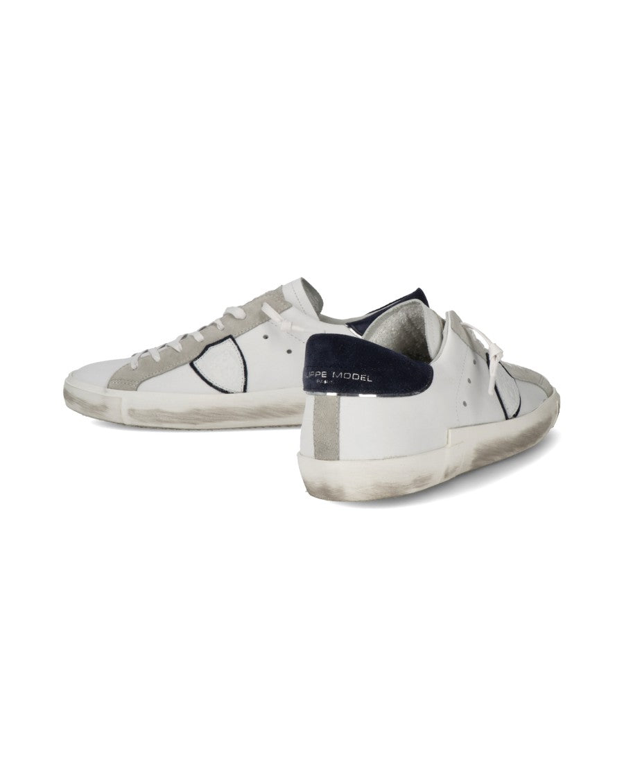 Philippe Model Paris Low Sneakers With Blue Heel Tab