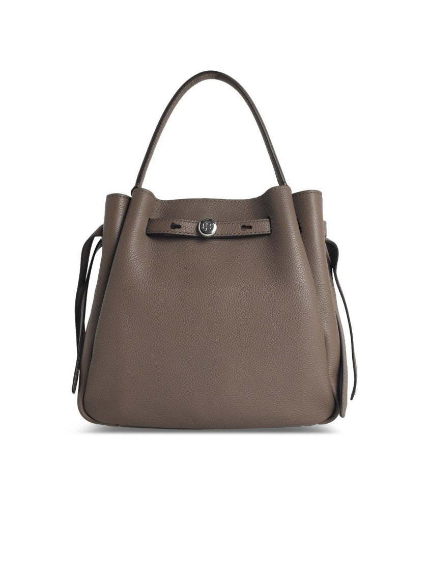 Tory Burch Romy' Bucket Bag In Wild Mushroom Leather