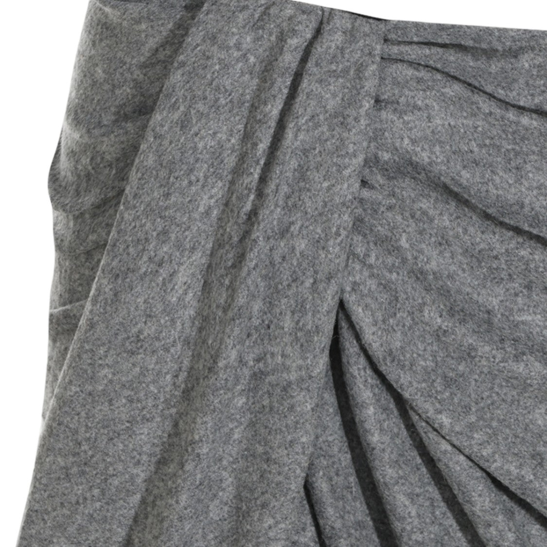Isabel Marant Étoile Textured Pleated Smooth Draped Midi Skirt