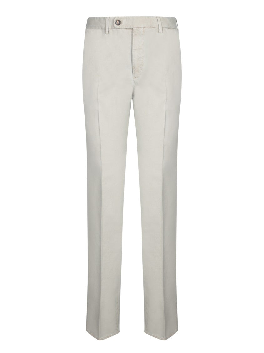 Incotex Carrot Fit Gravel-Green Trousers