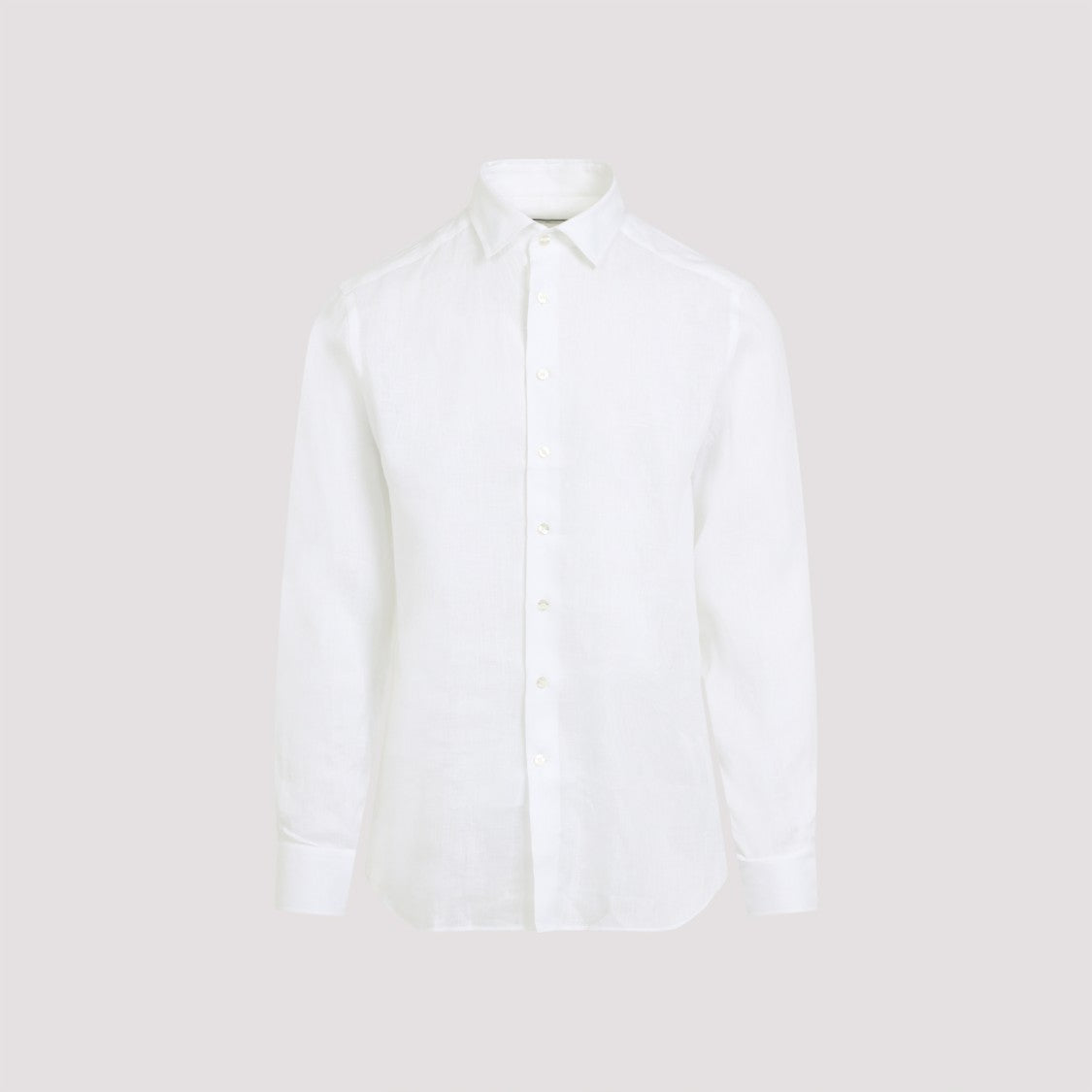 Etro Roma Logo White Linen Shirt