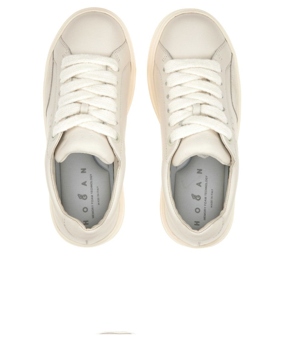 Hogan Minimalist White Leather Sneakers