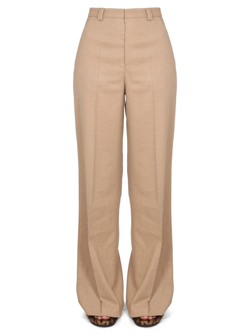 Red Valentino Wide-Leg Flared Pants With High Waistband