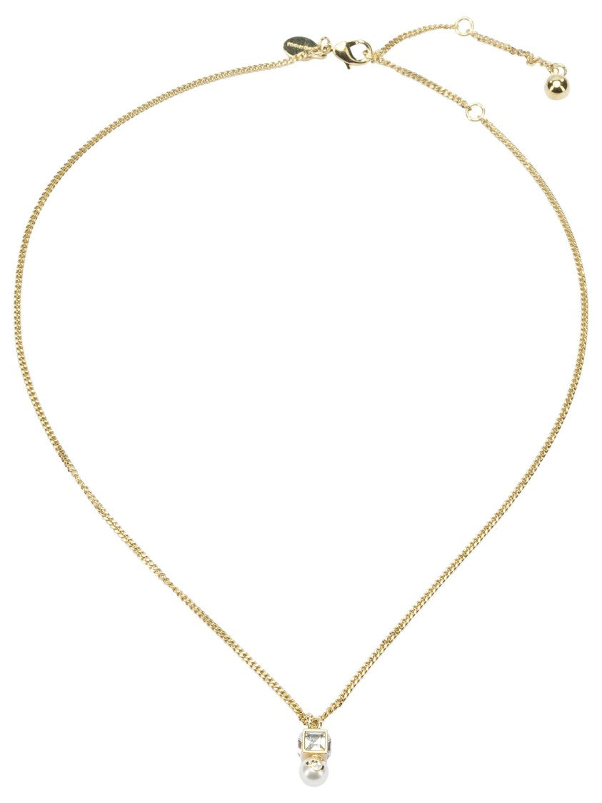 Jimmy Choo "Jc Pearl Cube" Necklace