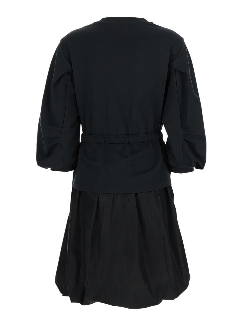 Moncler Midi Dress With Cinched Waist