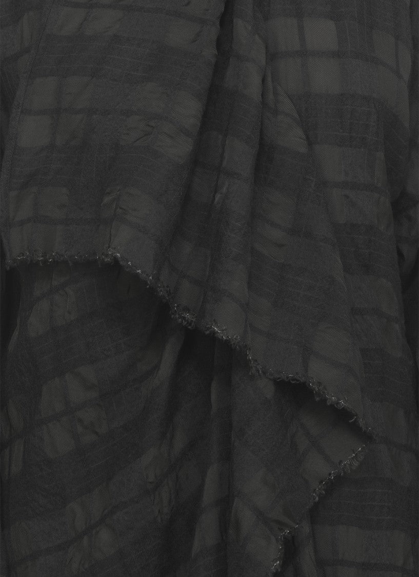 Uma Wang Asymmetric Ruffle-Detail Wool Blend Blouse By Uma Wang