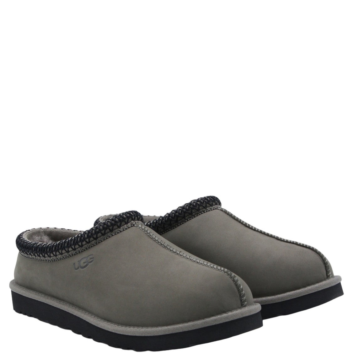 Ugg Gray/Black Suede Mules