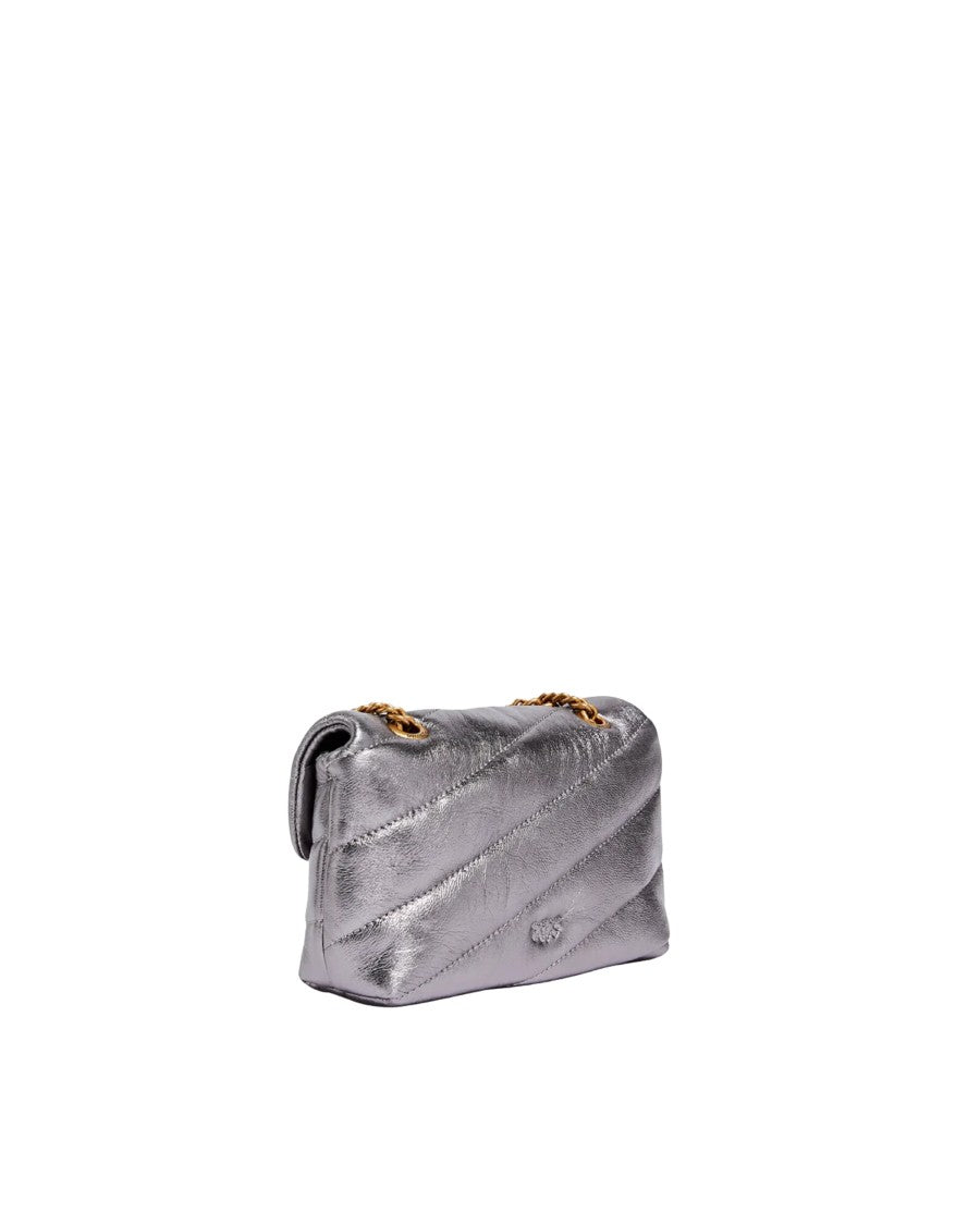 Pinko Baby Love Bag Puff In Anthracite Antique Gold