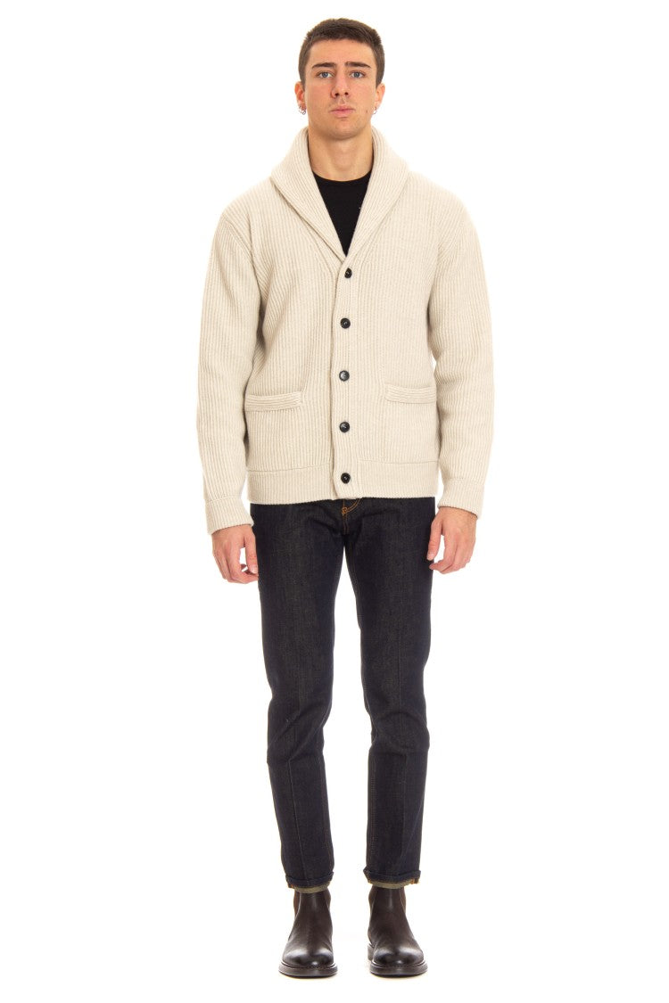 Roberto Collina Relaxed Ribbed Wool-Cashmere Cardigan