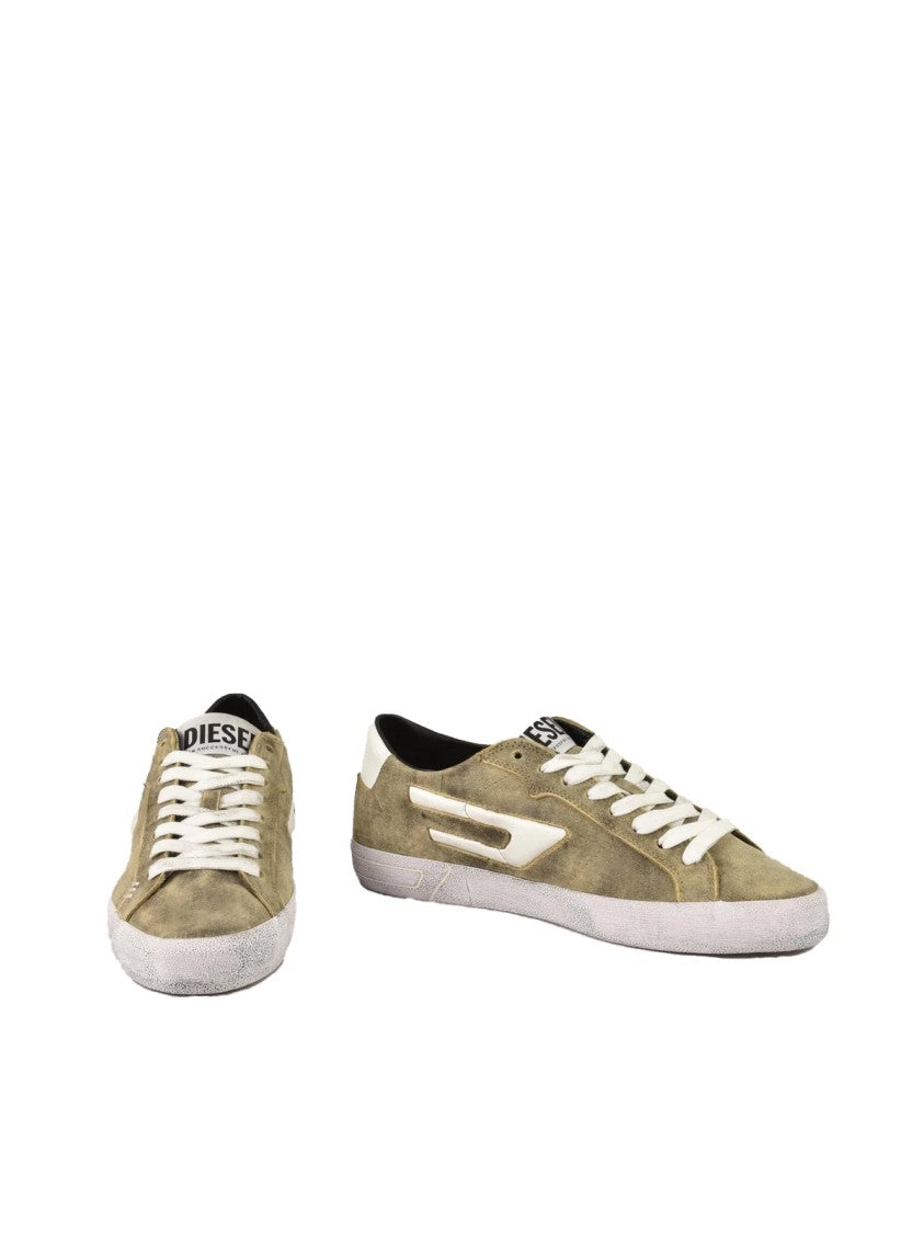 Diesel Brown/White Leather Sneakers