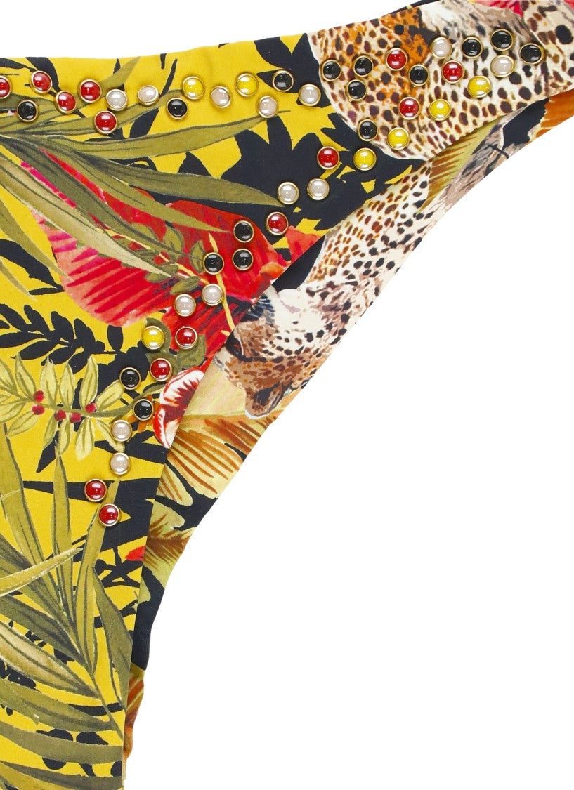 Miss Bikini Multicolor Bikini With Studded Bandeau Top