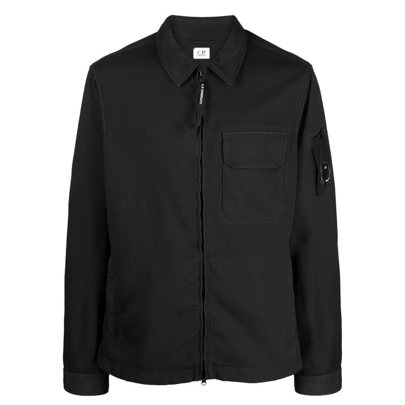 C.P. Company Long Sleeve Zip-Front Shirt With Flap Pocket Detail