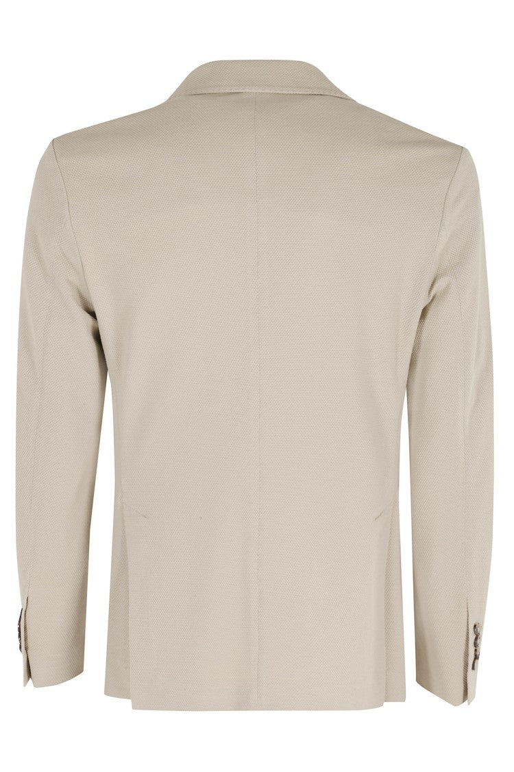 Circolo 1901 Beige G.Dyed Patch Pocket Cotton-Blend Blazer
