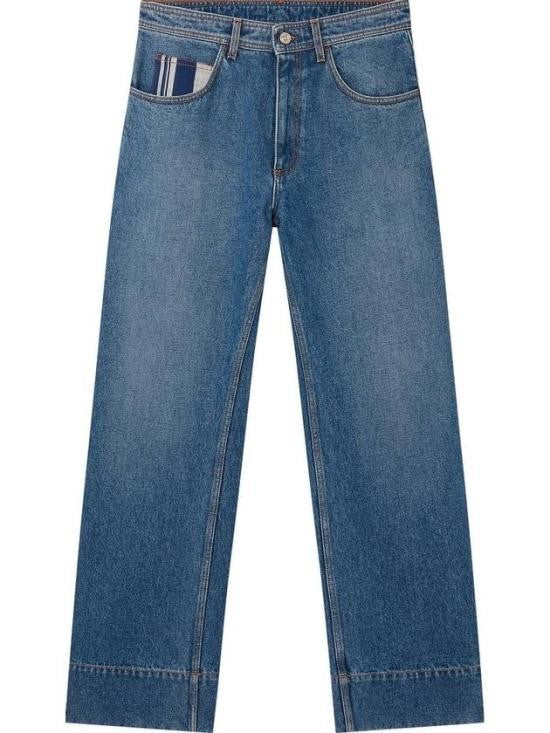 Wales Bonner Straight-Leg Denim Pants With Subtle Pocket Detail