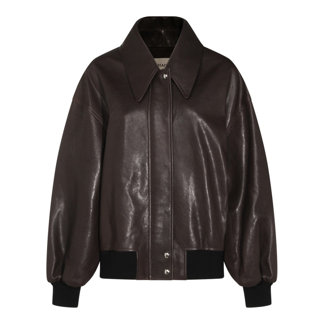 Khaite Leather Bomber Jacket