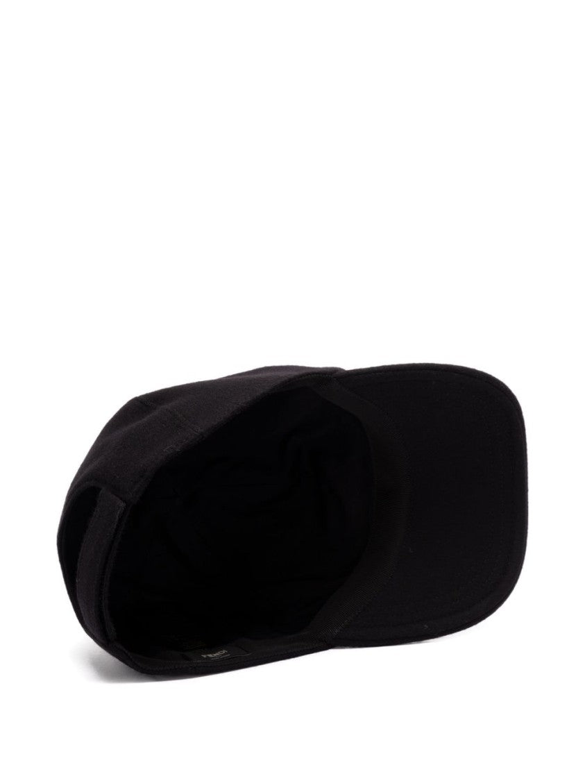 Fendi Structured Black Cap With Embossed Logo