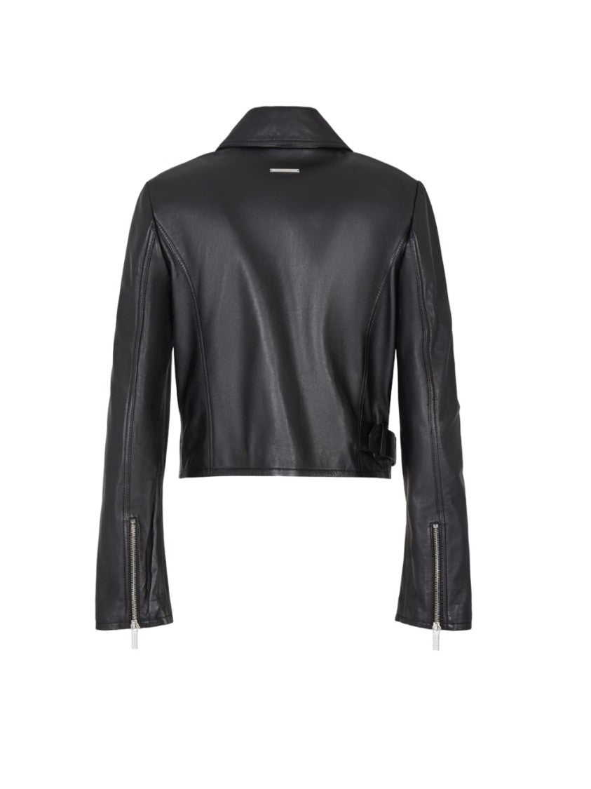 Armani Exchange Black Leather Jacket