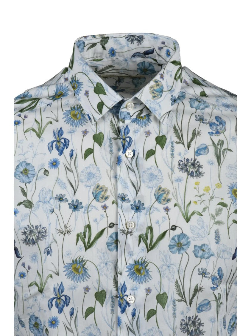 Deuxieme Multicolor Patterned Cotton Shirt