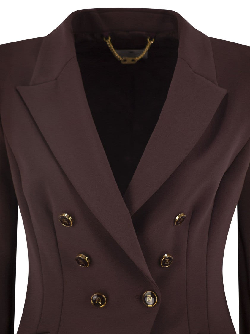 Elisabetta Franchi Double Crepe Blazer