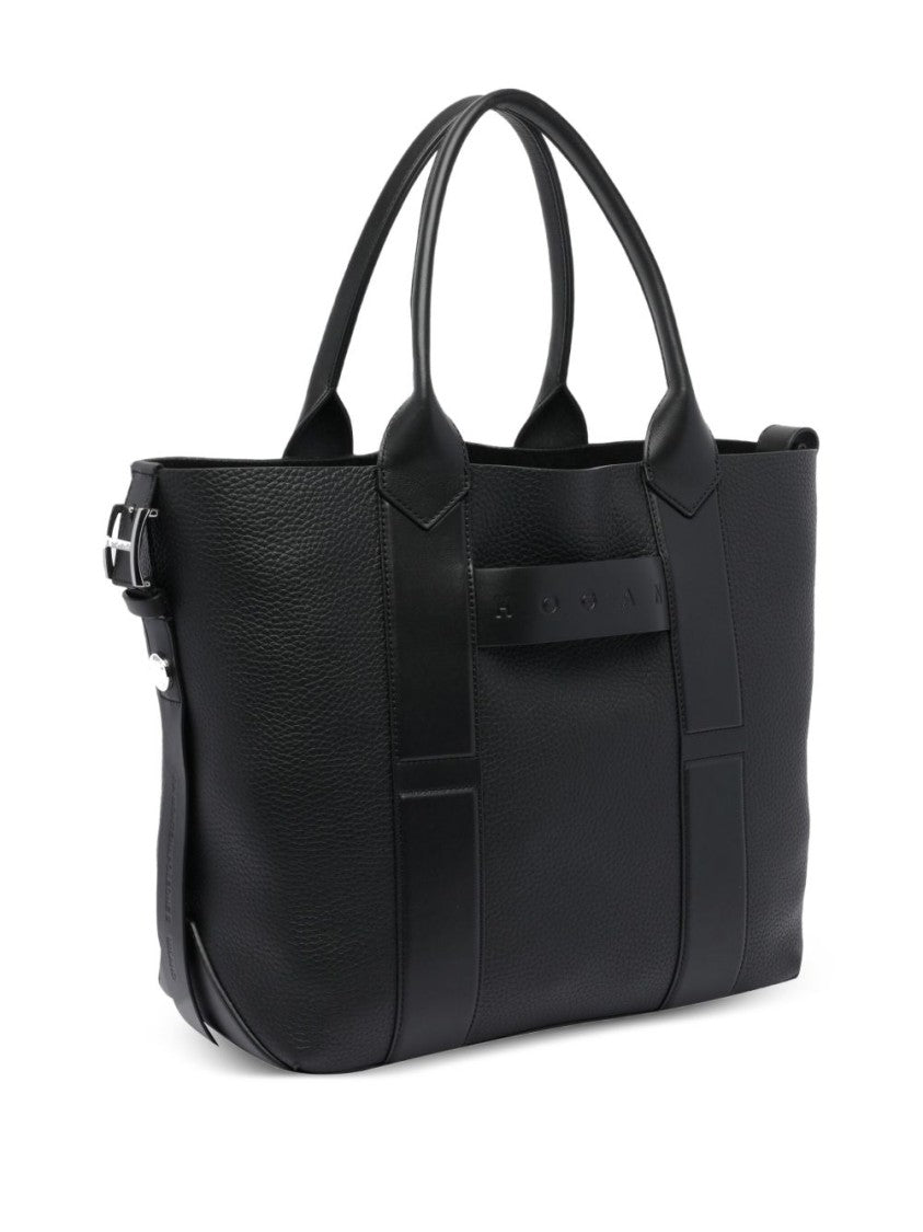 Hogan Textured Calf Leather Shopper Bag