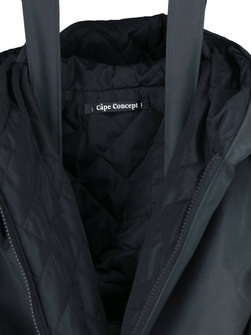 Cape Concept Dark Grey Water-Repellent Econyl-Cotton Hooded Jacket