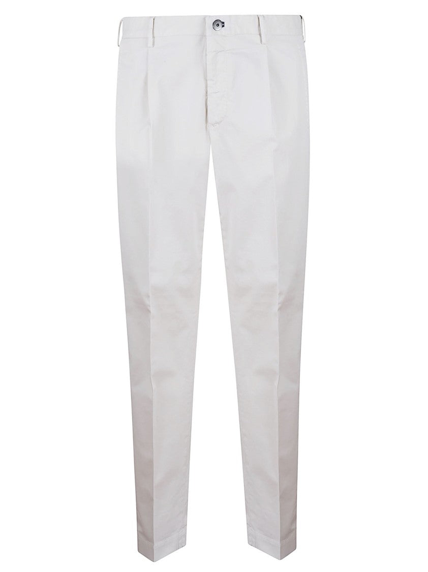 Incotex Tailored Fit Lightweight Cotton Trousers With Clean Lines