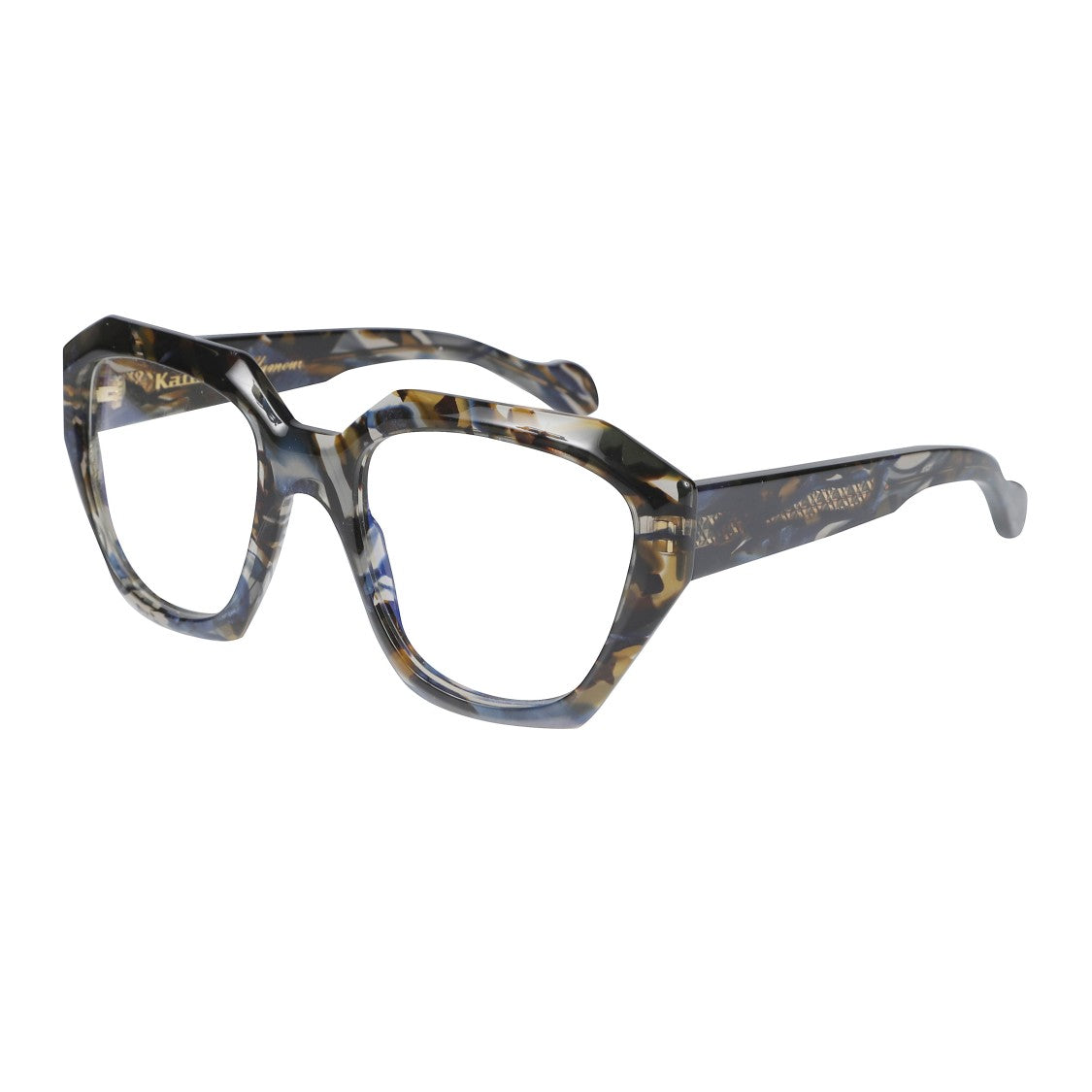 Kador Marilyn/K-V Oversized Geometric Tortoiseshell Eyeglasses