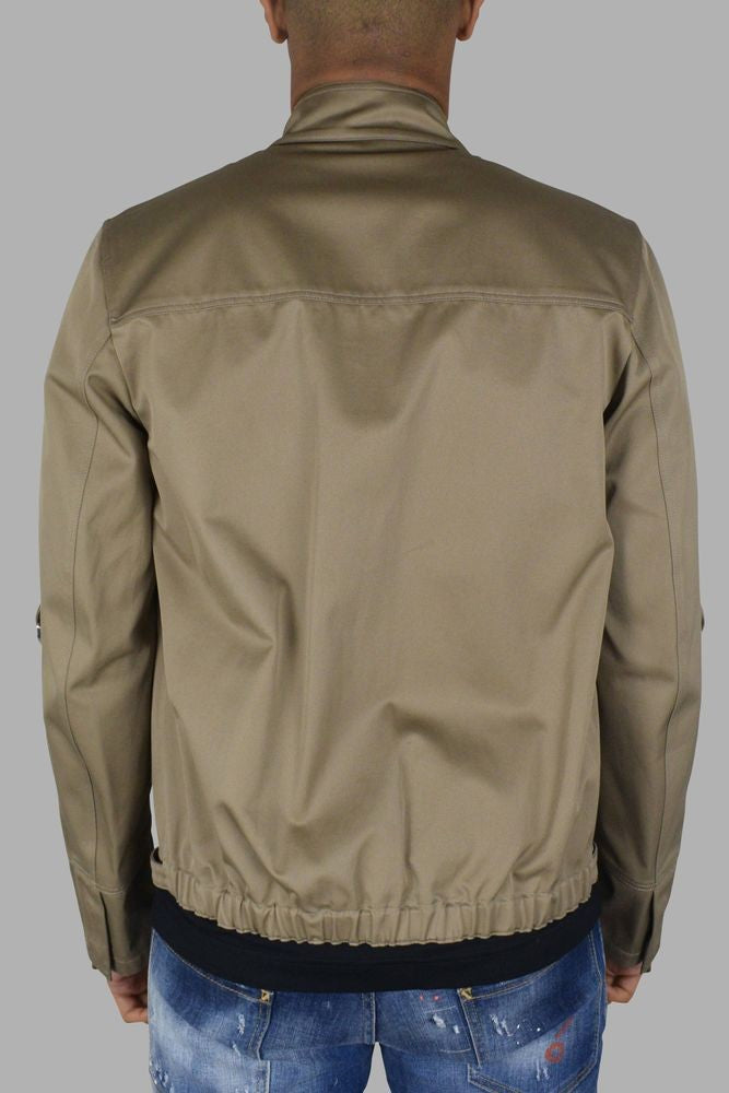 Valentino Garavani Beige Zip-Up Jacket With Adjustable Sleeves