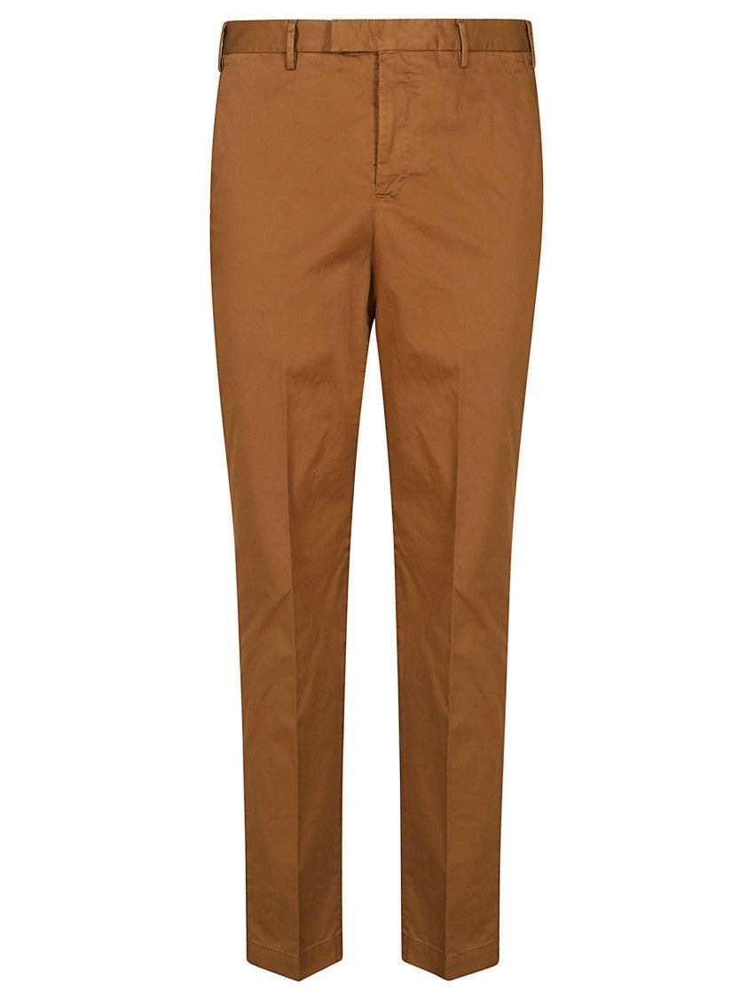 Pt Torino Tailored Satin Stretch Trousers With Refined Finish