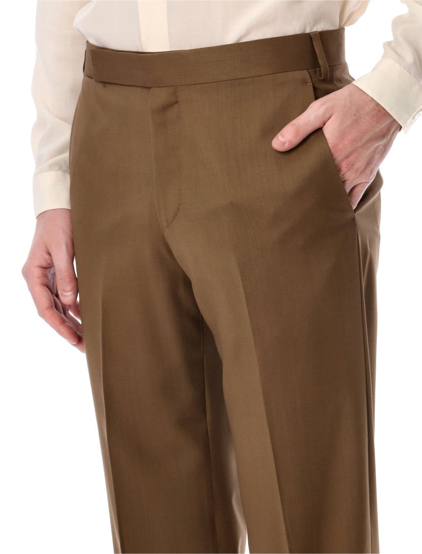 Lardini Crepe Gabardine Tailored Unfinished Pants