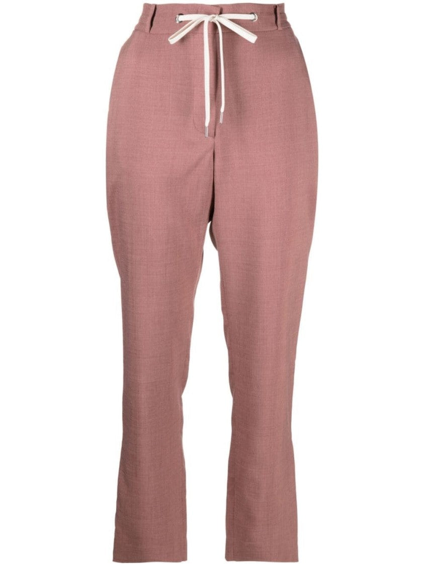 Eleventy Relaxed Fit Drawstring Trousers With Contrasting Waist Tie