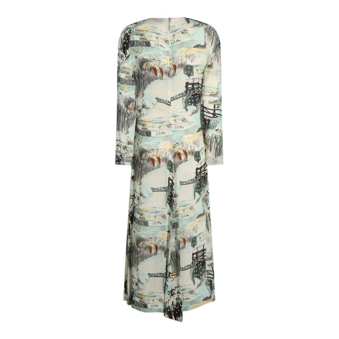 Tory Burch Flowing Artistic Print Maxi Dress