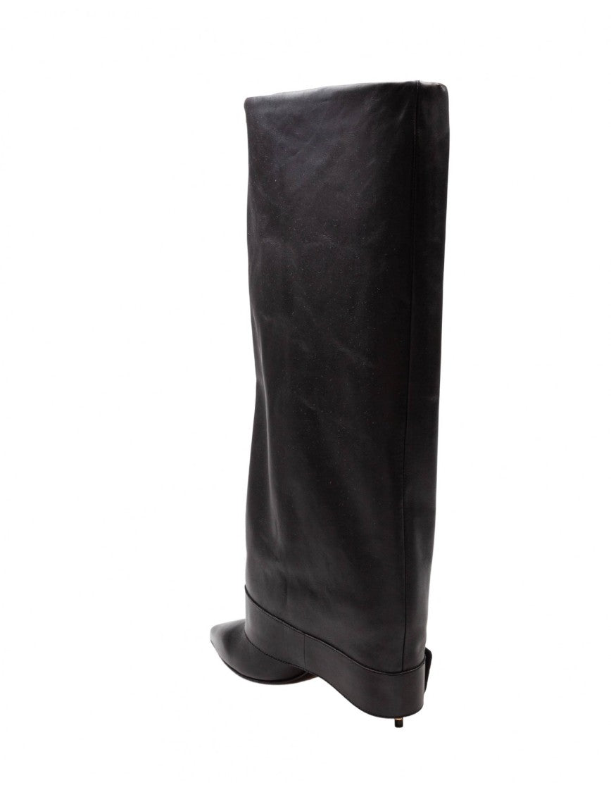Balmain Anthem Leather Boots, Black