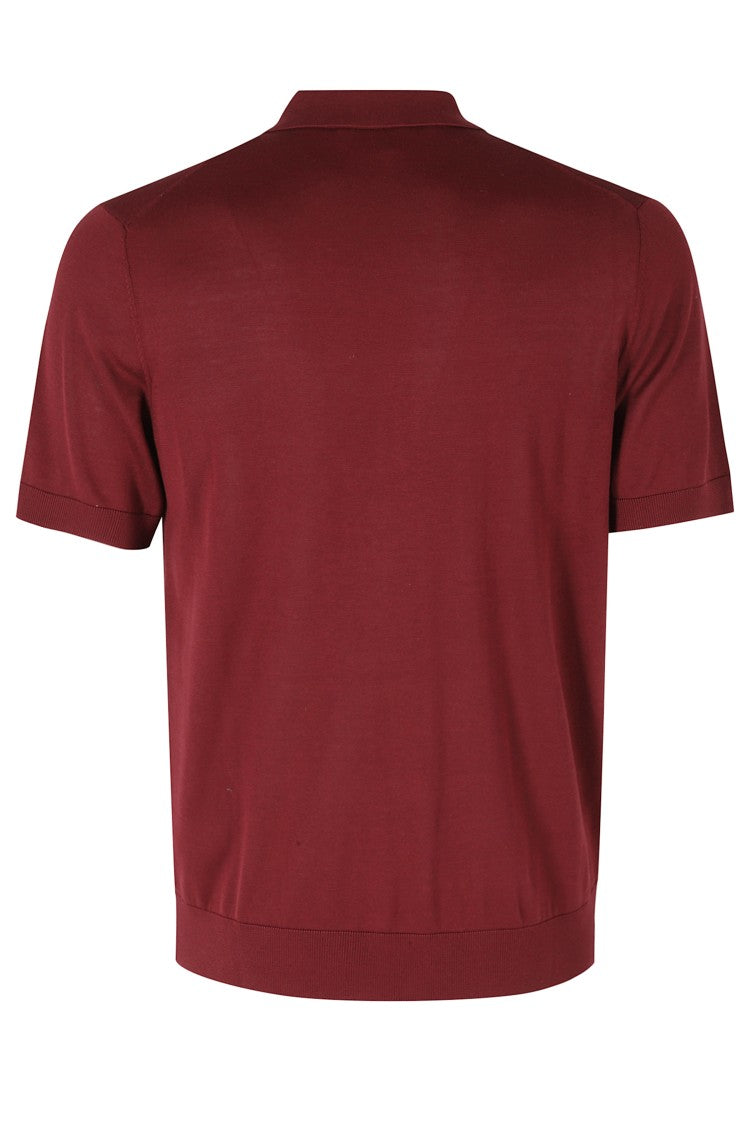 Paolo Pecora Brick Classic Four-Buttons Silk-Blend Polo Shirt