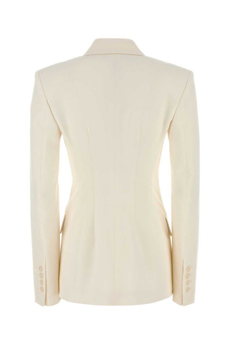 The Andamane Ivory Stretch Gabardine Blazer