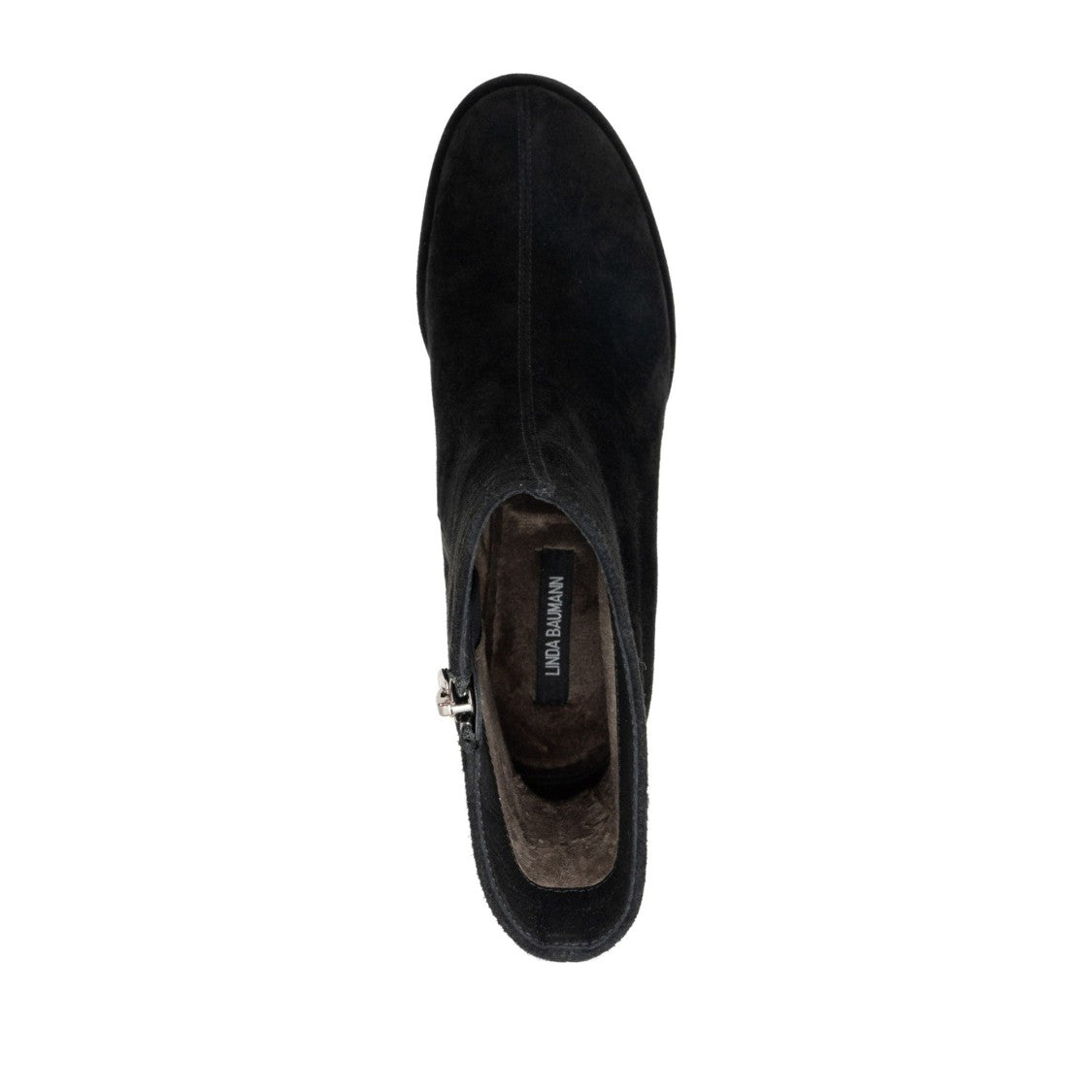 Linda Baumann Black Leather Low Block Heel Boots