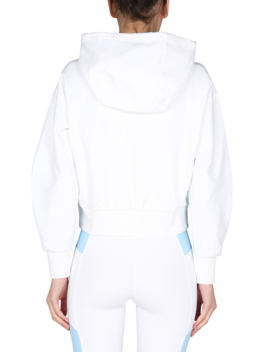 Stella Mccartney Cropped Sweatshirt With Drawstring Hood
