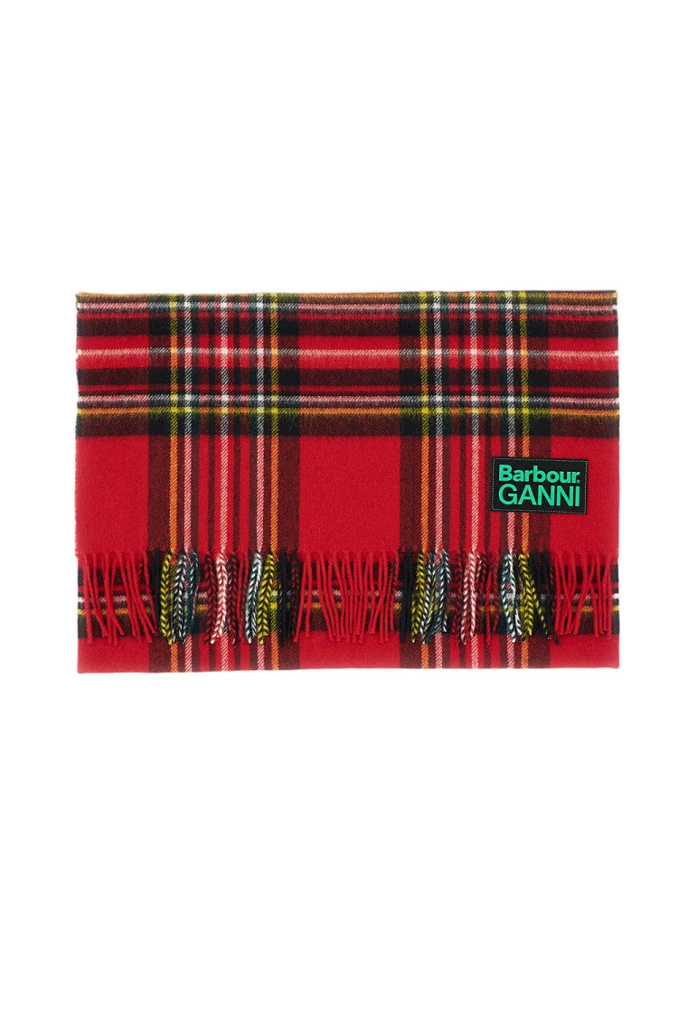 Barbour Fringed Red Tartan